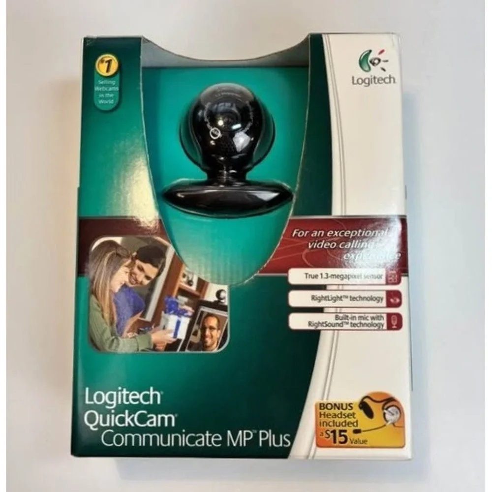Logitech QuickCam‎ Communicate MP Plus S5500 Webcam 1.3MP USB New Open Box Black